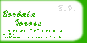 borbala voross business card